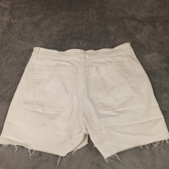 Everlane Moms Premium Button Fly Denim Jean Shorts Cut Off Wome Size 14 - Picture 8 of 16